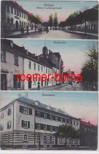 83548 Multi-image Ak Rehau supérieur Ludwigstraße, Wallstraße etc. 1919