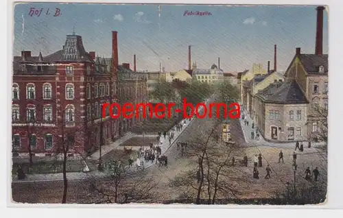 83567 Ak Hof i.B. Fabrikzeile 1922