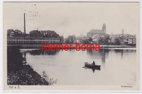 84113 Ak Hof a.S. Ruderanlage 1931