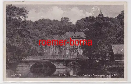 84120 Ak Hof i.B. Partie au pont de pierre inférieur 1920