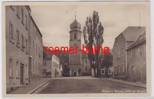 84144 Photo Ak Rehau i.Bayern prot. év. Eglise 1936