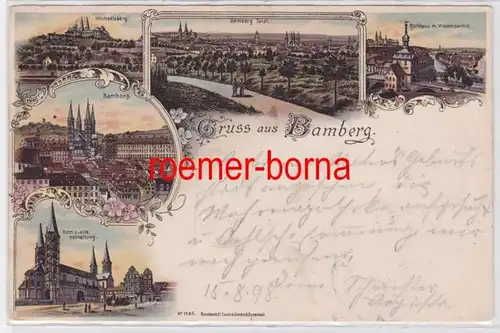 84225 Ak Lithographie Greuss de Bamberg 1898