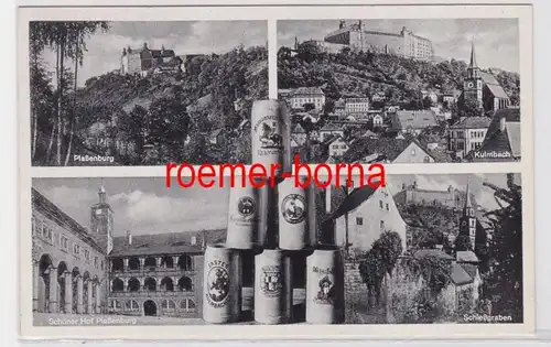 84356 Multi-image Ak Kulmbach avec des couronnes de bière 1954