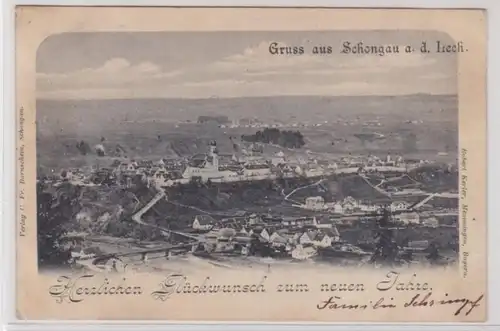 87163 Ak Salutation de Schongau en Lech Vue totale 1903