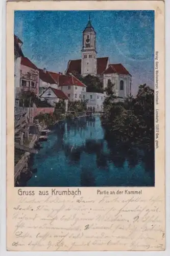 94235 Lunakarte Gruss de Krumbach - Parti au Kammel 1907