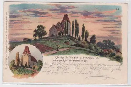 36809 Ak église St. Thekkla 900 ans, seul reste du village de Tegel 1898
