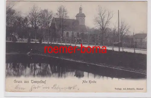 71095 Ak Salutation de Tempelhof près de Berlin vieille église vers 1910
