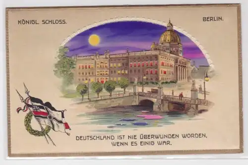 80326 Halt gegen das Licht Ak Berlin königliches Schloss 1.Weltkrieg