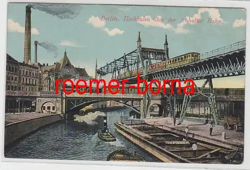 82482 Ak Berlin Hochbahn über der Anhalter Bahn um 1910