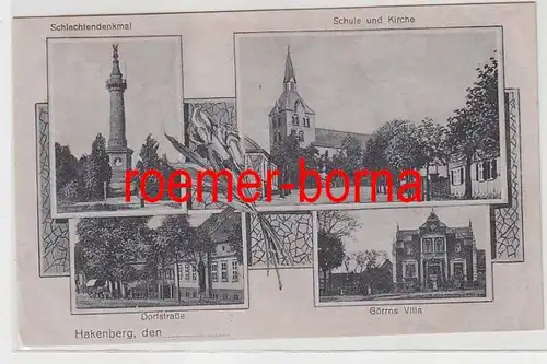 82924 Multi-image Ak salutation de Hakenberg Dorfstraße etc. vers 1920