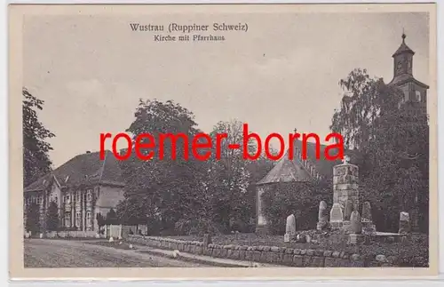 83268 Ak Wustrau (Ruppiner Suisse) Eglise avec presbytère 1930