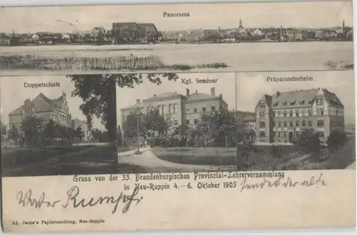 92498 Ak 33.Brandenburgische Provinzial Lehrerversammlung in Neu Ruppin 1905