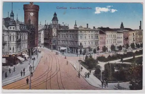 98429 Feldpost Ak Cottbus - Kaiser-Wilhelm-Platz 1917