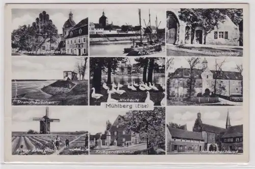 98916 Mehrbild Ak Mühlberg (Elbe) Ortsansichten um 1940