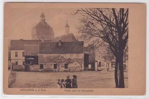 98918 Ak Mühlberg (Elbe) Partie de la Hainstraße vers 1940