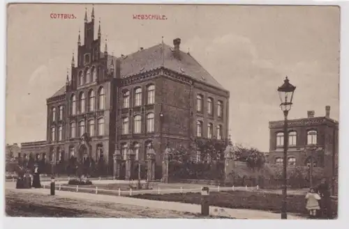 99052 Ak Cottbus Webschule um 1923