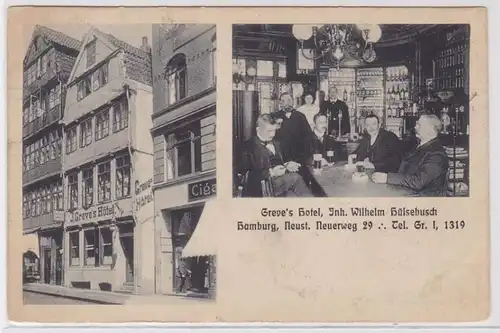 78381 AK Hambourg - Greve's Hotel, propriétaire Wilhelm Hülsebusch, Intérieur 1911