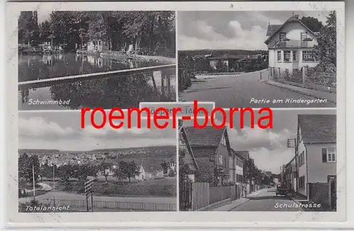 76886 Mehrbild Ak Köppern i. Taunus Schwimmbad, Kindergarten usw. 1943