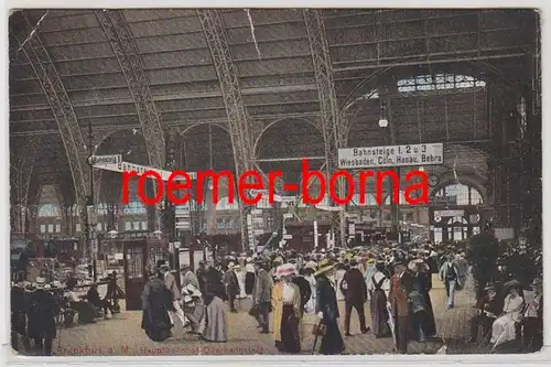 82372 Ak Frankfurt am Main Hauptbahnhof Querbangsteig 1912