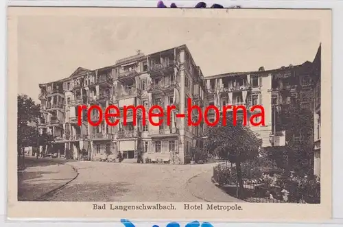 84811 Ak Bad Langenschwalbach Hotel Metropole vers 1930