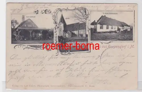 51895 Mehrbild Ak Gruß aus Roggenstorf Holms Schmiede usw. 1904