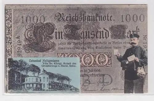 61786 billet Ak Osteebad Heiligendamm Villa du Grand-Duc vers 1907