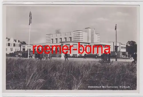 86239 Foto Ak Ostseebad Warnemünde Kurhaus um 1940