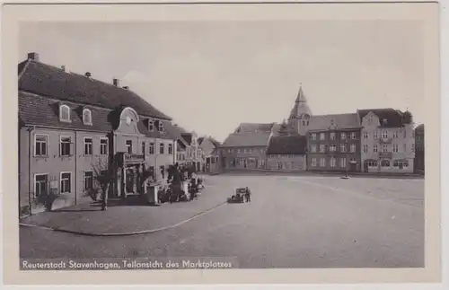 9971 Ak Reuterstadt Stavenhagen Vue partielle du marché 1954