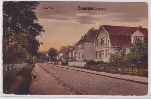 72387 Ak Aurich Esener Chaussee vers 1920