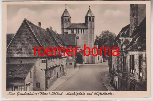 76079 Photo Ak Bad Gandersheim (Harz) Solbad. Place du marché avec église de stylo 1941