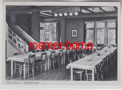 83386 Ak Ferienheim Kakenstorf (Post Tostedt) Speiseraum 1940