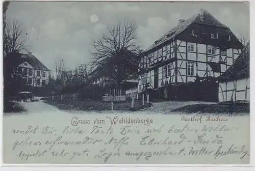 83436 clair de lune AK Gruss von Welldenberge - Gasthof Snowlers 1898