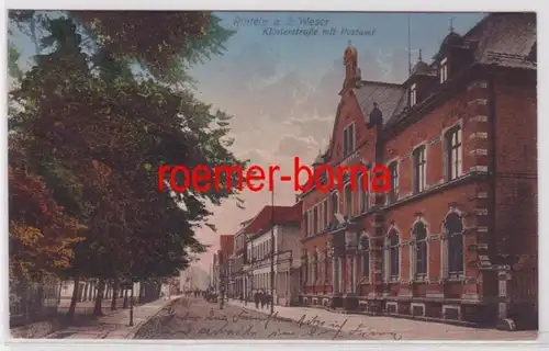 83534 Ak Rinteln a.d. Weser Klosterstraße mit Postamt um 1930