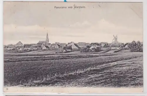 84629 Ak Panorama de Warstede avec moulin à vent 1909