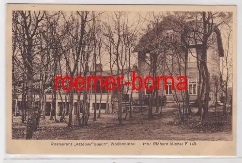 86375 Ak Wolfenbüttel Restaurant 'Atzemer Busch' um 1920
