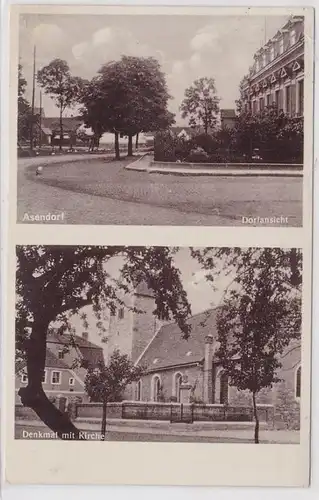 89234 AK Asendorf - Vue du village, monument avec l'église 1930