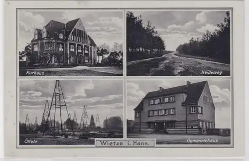 96361 Mehrbild Ak Wietze in Hannover Ölfeld, Gemeindehaus usw. 1934