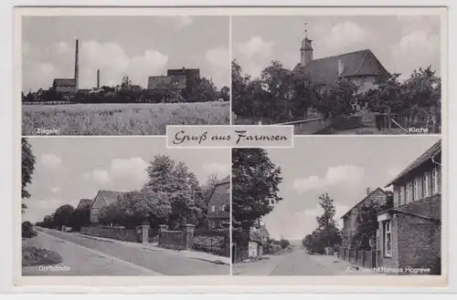 97639 Salutation multi-image Ak de Farmsen briqueterie, route du village, etc. 1964