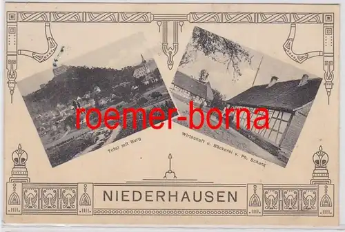 82762 Multi-image Ak Niederhausen Total avec château, économie et boulangerie 1912