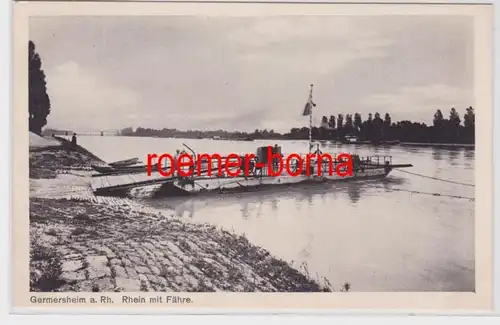 83301 Feldpost Ak Germersheim a. Rh. Rhin par ferry 1915