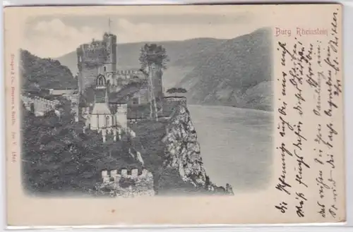 98618 Ak château de Rheinstein - Vue totale 1899