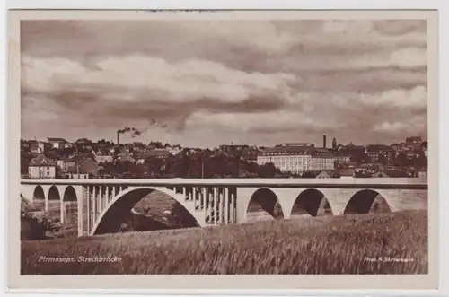 99058 Ak Pirmasens Streckbrücke 1928