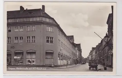 21468 Ak Torgau Bäckerstrasse mit HO Kaufhaus 1953