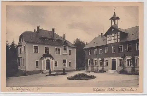 29024 Ak Reiboldsgrün i.V. Chefarzt Villa und Turmhaus 1923