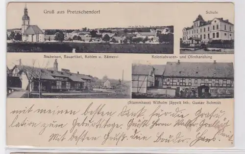 34905 Mehrbild Ak Gruß aus Pretzschendorf Schule usw. 1915