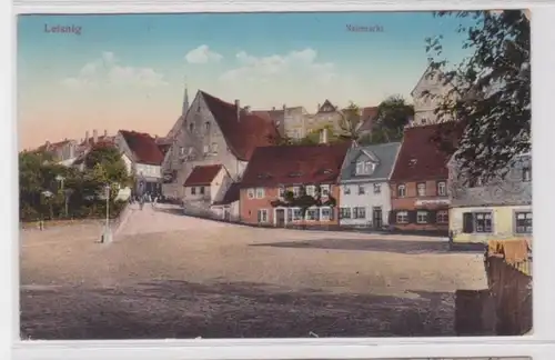 63363 Feldpost AK Leisnig - Neumarkt, Ortsansicht mit Kirche 1918