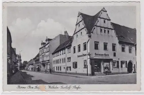 64401 Ak Borna (Bez.Leipzig) Wilhelm Gustloff Strasse um 1930