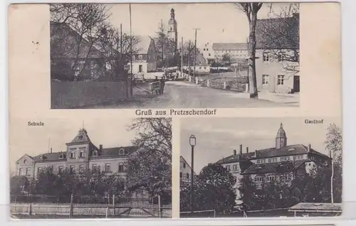 73090 Mehrbild Ak Gruß aus Pretzschendorf Schule, Gasthof usw. 1930