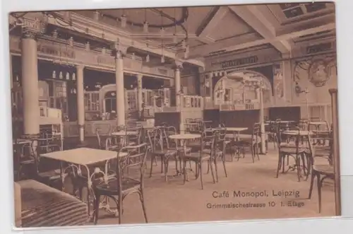 79125 Ak Leipzig Cafe` Monopol Grimmaische Straße 1914