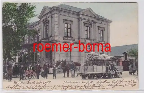 81461 Ak Beucha Restaurant Feldschlösschen 1908